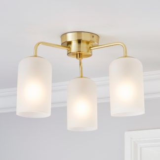 An Image of Palazzo Gold 3 Light Semi Flush Fitting Gold