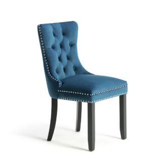 An Image of Argos Home Princess Velvet Chair - Navy