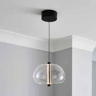 An Image of Elements Bjork 1 Light Ceiling Fitting Clear