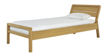 An Image of Habitat Radius Single Bed Frame - Oak