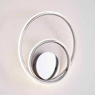 An Image of Langdon Chrome Integrated LED Bathroom Wall Light Chrome