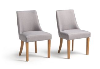 An Image of Habitat Alec Pair of Midback Dining Chairs - Grey