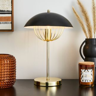 An Image of Emzo Black Table Lamp Gold