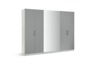 48f285094ca47b73c872dc07edd6dd31cba4cd6a65678082e5bf542f58bbcc0b.jpg An Image of Habitat Munich 6 Door Wardrobe - Grey Gloss