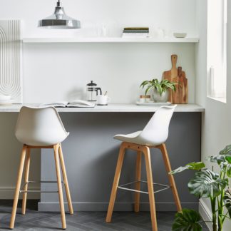 An Image of Erik Bar Stool with White Back White