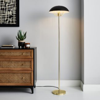 An Image of Enzo Black Floor Lamp Gold