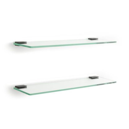 An Image of Argos Home 2 Piece Glass Shelves - Natural