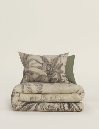 An Image of M&S Pure Cotton Palm Jacquard Bedding Set