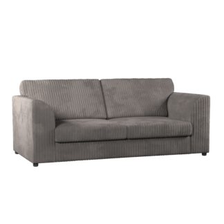 An Image of Blake Jumbo Cord 3 Seater Sofa Grey