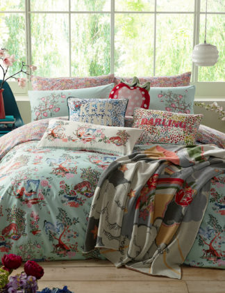 An Image of Cath Kidston 2 Pack Pure Cotton Printed Pillowcases
