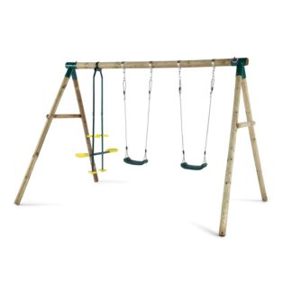 An Image of Plum Colobus Wooden Swing Set