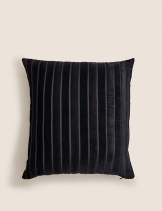 An Image of M&S Velvet Striped Cushion