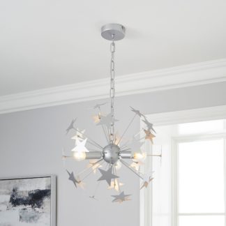 An Image of Star Sputnik 6 Light Ceiling Fitting Silver