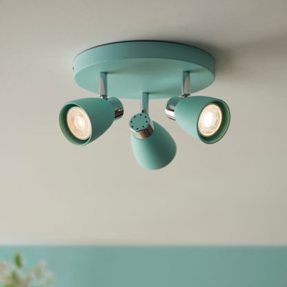 An Image of Alto 3 Light Spotlight Aqua