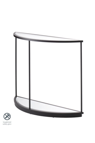 An Image of Rippon Black Curved Console Table