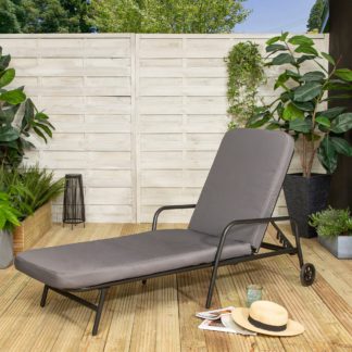 An Image of Elements Black Padded Lounger Black