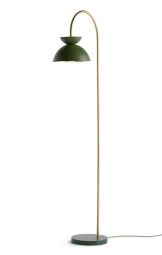An Image of Habitat Dasni Floor Lamp - Marble & Brass