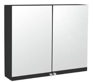 An Image of Argos Home Prime 2 Door Mirrored Cabinet - Black