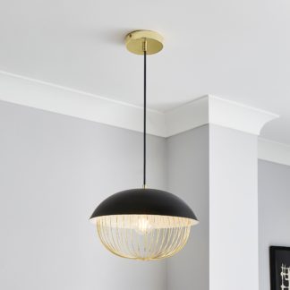 An Image of Emzo Black Ceiling Fitting 35cm Black