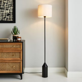 An Image of Sole Black Floor Lamp Black