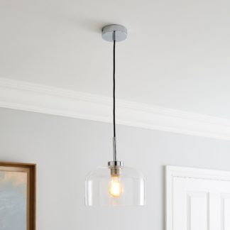 An Image of Palazzo Clear 1 Light Pendant Fitting Clear