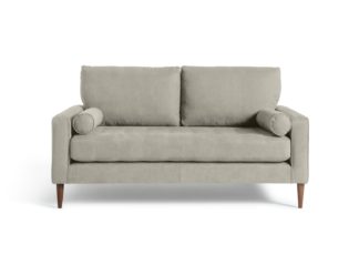 An Image of Habitat Hudson 3 Seater Fabric Sofa - Natural