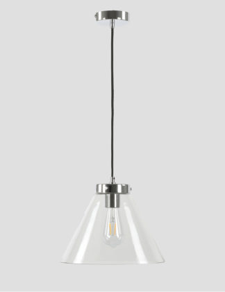 An Image of M&S Simple Glass Pendant Light