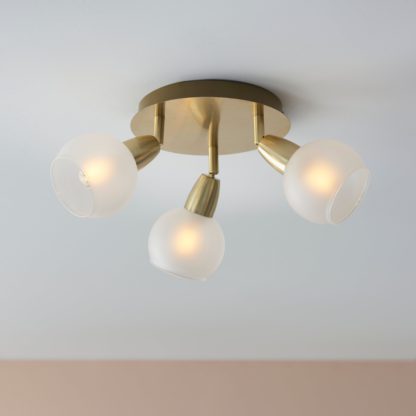 An Image of Tia 3 Light Spotlight Gold