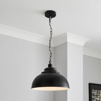 An Image of Galley Black Ceiling Fitting 40cm Black