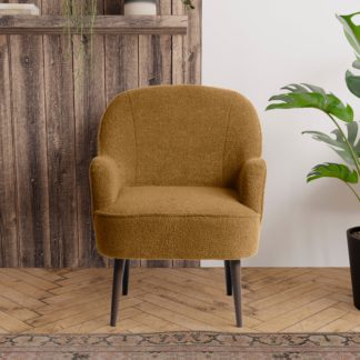 An Image of Bailey Sherpa Accent Chair Old Gold