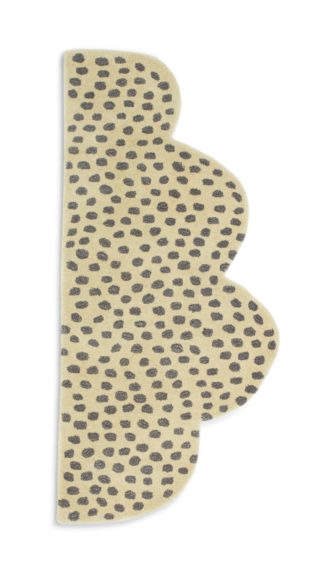 An Image of Habitat Kids Cloud Shaped Wool Rug - Cream - 67x100cm