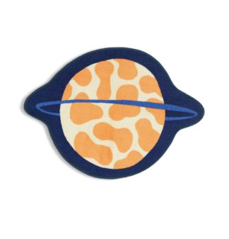 An Image of Habitat Kids Planet Circle Rug - Blue - 75x100cm