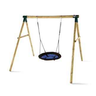 An Image of Plum Spider Monkey Wooden Swing Set