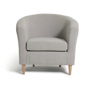 An Image of Habitat Fabric Tub Chair - Grey