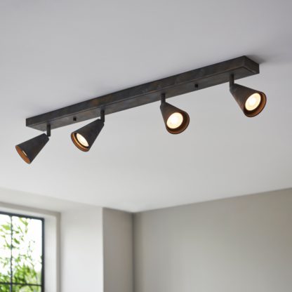 An Image of Grove Grey 4 Light Spotlight Bar Bronze