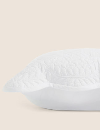 An Image of M&S Pure Cotton Embroidered Trapunto Cushion