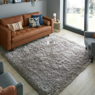 An Image of Polar Shaggy Square Rug Polar Grey