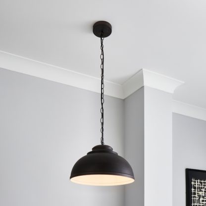 An Image of Galley Grey Industrial Ceiling Fitting 40cm Grey