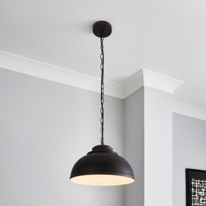 acbb30e8d1a8461a24f491fb73d5830b1e2e52752fa62e4489888c9209a5337b.jpg An Image of Galley Grey Industrial Ceiling Fitting 40cm Grey