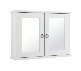 An Image of Argos Home Le Marais 2 Door Mirrored Cabinet - White