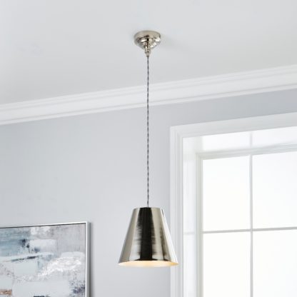 An Image of Dorma Bedford Nickel 1 Light Ceiling Fitting Nickel