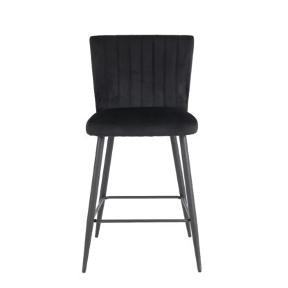 b9677bd678ada15a4fb828a65800df4c0ea5f611bf525efda088c4195acc62b8.jpg An Image of Taylor Velvet Bar Stool Black