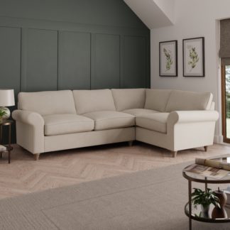 An Image of Rosa Chenille Large Corner Sofa Sandstone