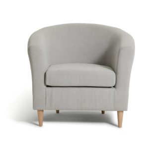 An Image of Habitat Fabric Tub Chair - Natural