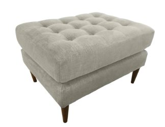 An Image of Habitat Hudson Fabric Footstool - Natural