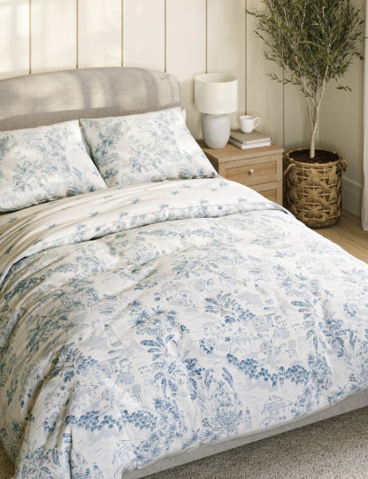 An Image of M&S Pure Cotton Floral Bedding Set