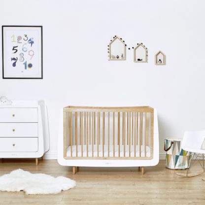 An Image of Snuz Kot Skandi 2 Piece Furniture Set - Natural