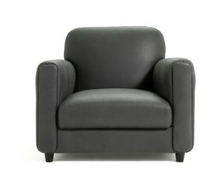 An Image of Habitat Charleston Leather Chair - Grey