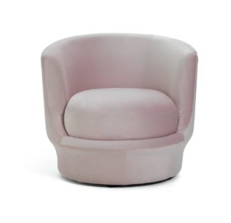 An Image of Habitat Ronda Velvet Chair - Pink