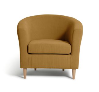 An Image of Habitat Fabric Tub Chair - Mustard